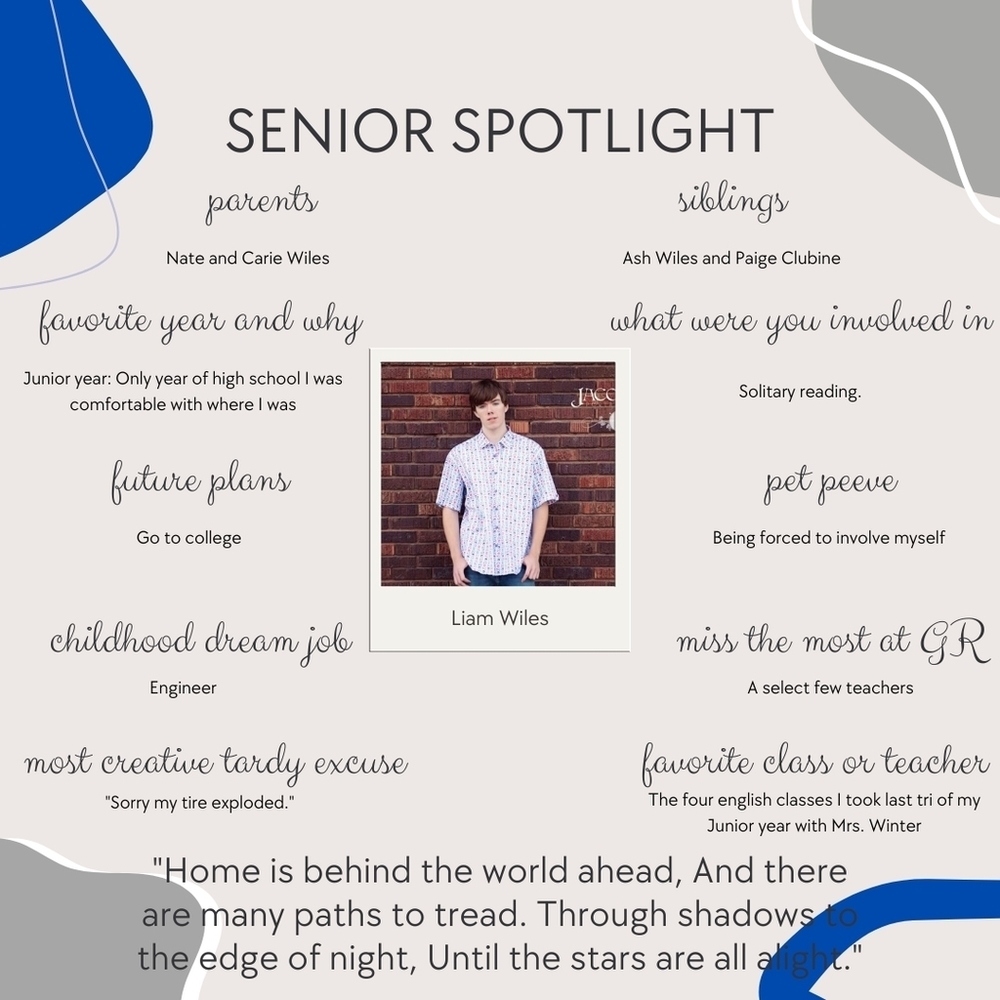 Senior Spotlight - Liam Wiles
