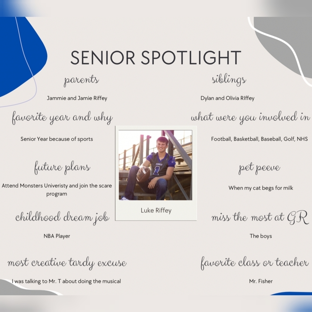 Senior Spotlight - Luke Riffey