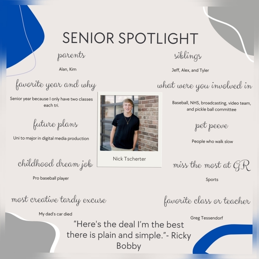 Senior Spotlight Interview GladbrookReinbeck Community School District